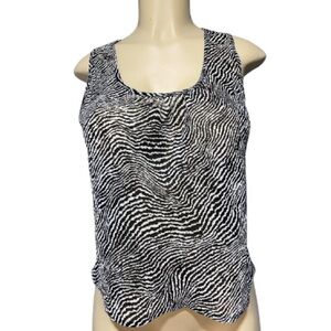 Josephine Chaus Sleeveless Zebra Print Blouse